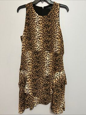 19 Cooper Leopard Print Tiered Sleeveless Dress